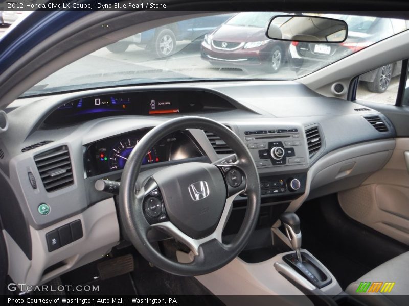 Dyno Blue Pearl / Stone 2012 Honda Civic LX Coupe