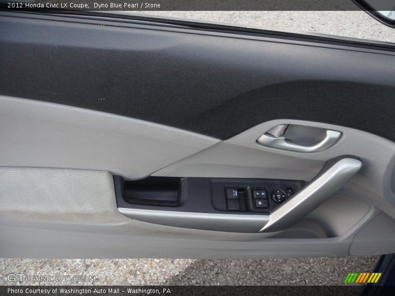 Dyno Blue Pearl / Stone 2012 Honda Civic LX Coupe