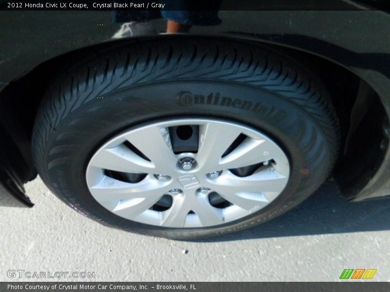 Crystal Black Pearl / Gray 2012 Honda Civic LX Coupe