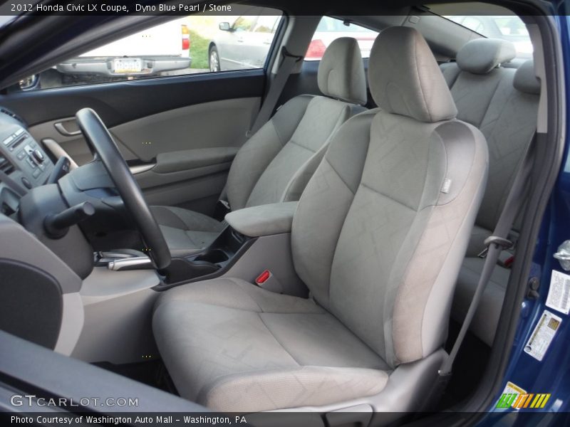 Dyno Blue Pearl / Stone 2012 Honda Civic LX Coupe