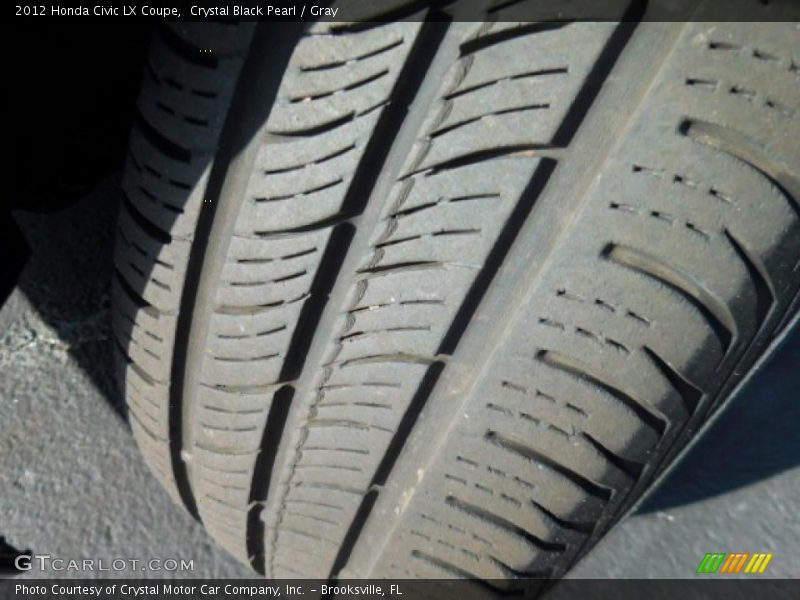 Crystal Black Pearl / Gray 2012 Honda Civic LX Coupe