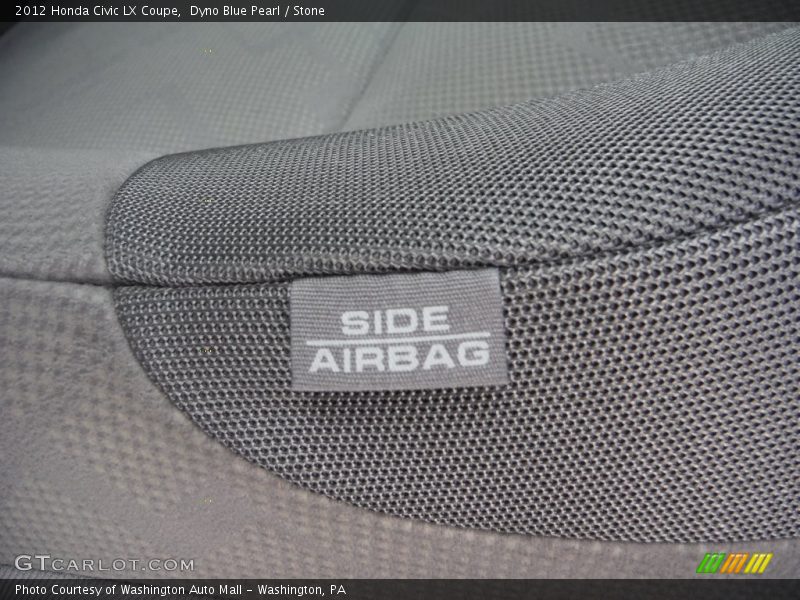 Dyno Blue Pearl / Stone 2012 Honda Civic LX Coupe