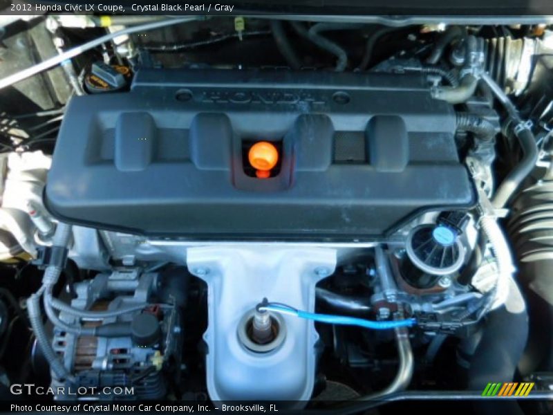 Crystal Black Pearl / Gray 2012 Honda Civic LX Coupe