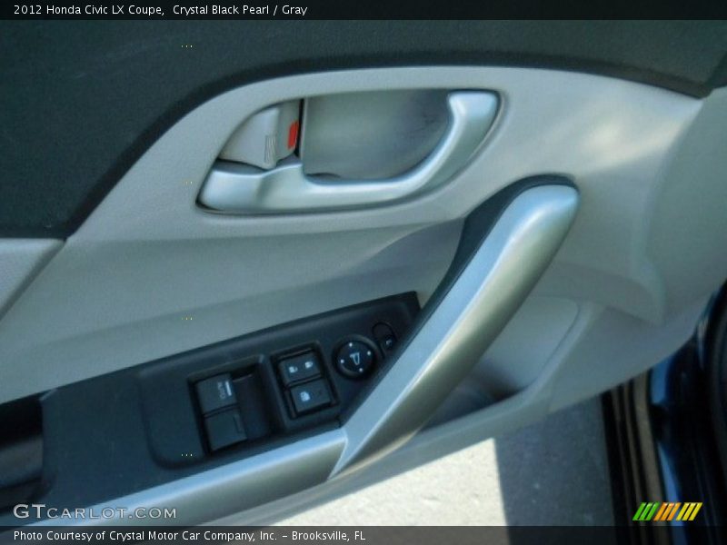 Crystal Black Pearl / Gray 2012 Honda Civic LX Coupe