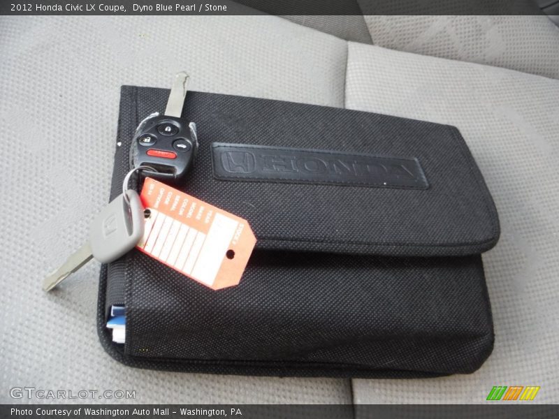 Dyno Blue Pearl / Stone 2012 Honda Civic LX Coupe