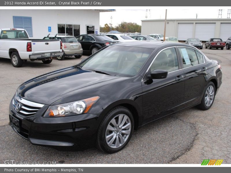 Crystal Black Pearl / Gray 2012 Honda Accord EX Sedan