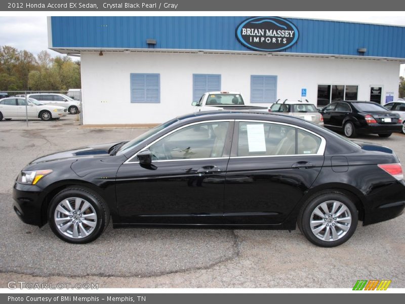 Crystal Black Pearl / Gray 2012 Honda Accord EX Sedan