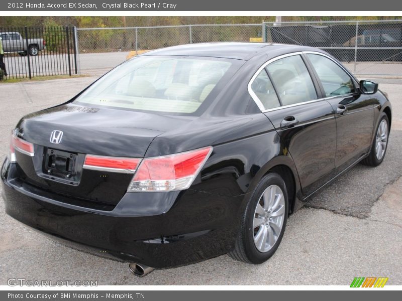 Crystal Black Pearl / Gray 2012 Honda Accord EX Sedan