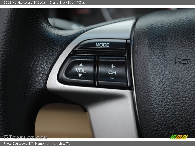 Crystal Black Pearl / Gray 2012 Honda Accord EX Sedan