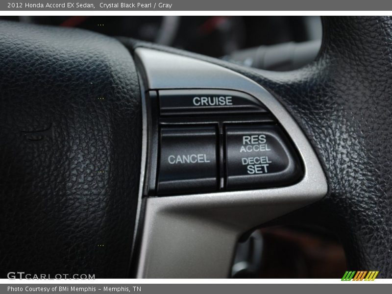 Crystal Black Pearl / Gray 2012 Honda Accord EX Sedan