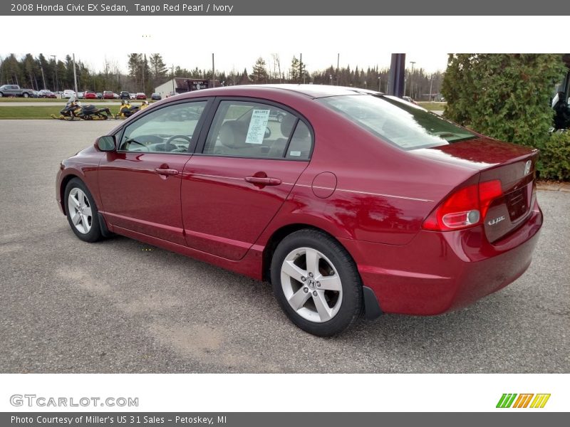Tango Red Pearl / Ivory 2008 Honda Civic EX Sedan