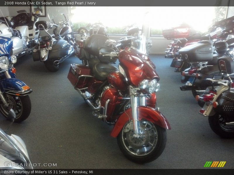Tango Red Pearl / Ivory 2008 Honda Civic EX Sedan