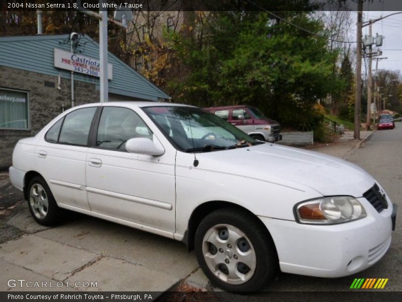 Cloud White / Taupe 2004 Nissan Sentra 1.8