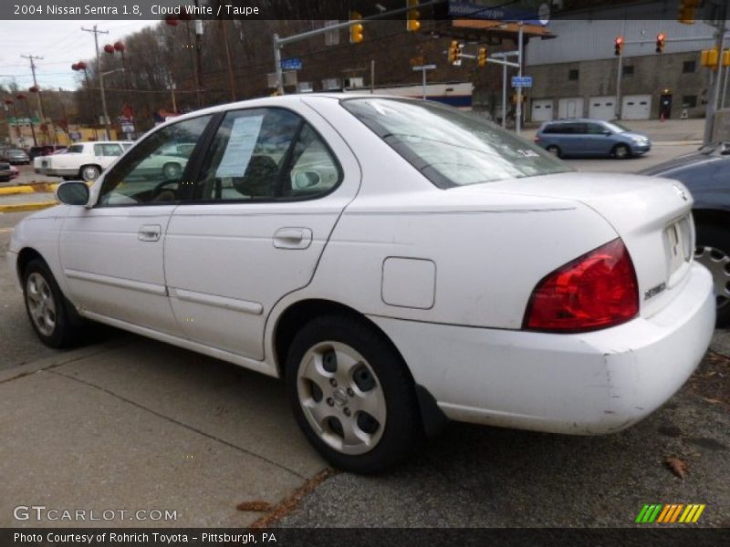 Cloud White / Taupe 2004 Nissan Sentra 1.8