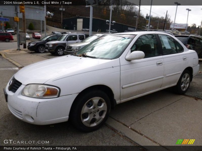 Cloud White / Taupe 2004 Nissan Sentra 1.8
