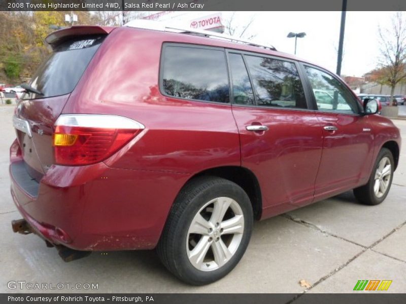 Salsa Red Pearl / Ash Gray 2008 Toyota Highlander Limited 4WD