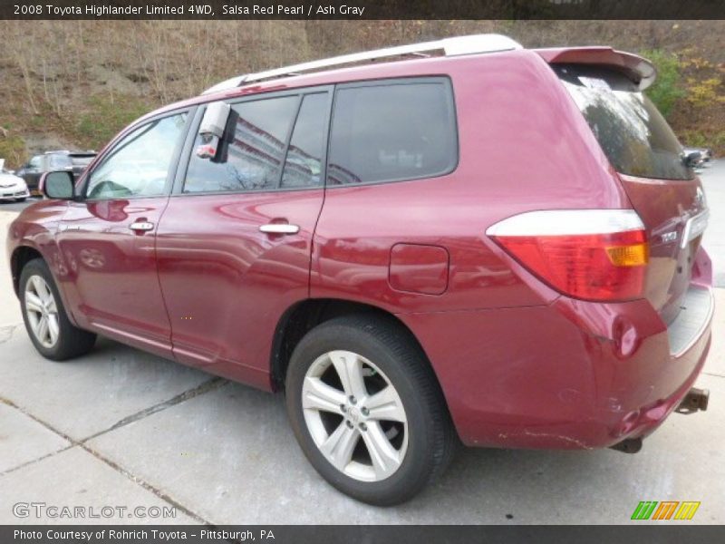 Salsa Red Pearl / Ash Gray 2008 Toyota Highlander Limited 4WD
