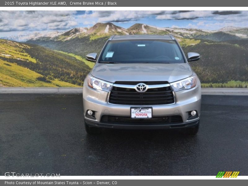 Creme Brulee Mica / Black 2015 Toyota Highlander XLE AWD