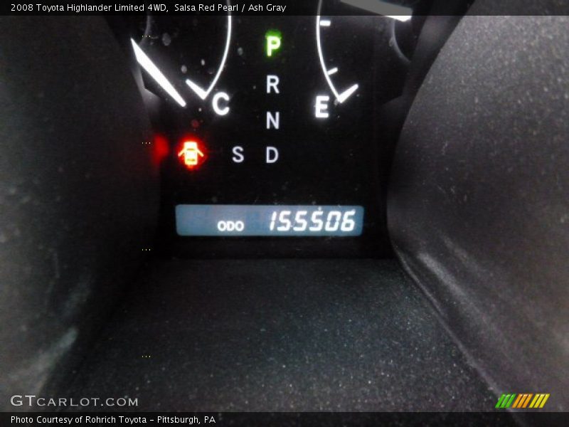Salsa Red Pearl / Ash Gray 2008 Toyota Highlander Limited 4WD