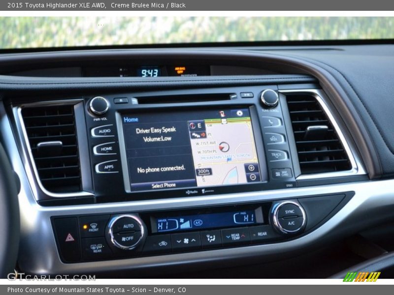 Creme Brulee Mica / Black 2015 Toyota Highlander XLE AWD