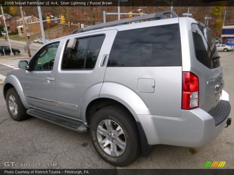 Silver Lightning / Russet Brown 2008 Nissan Pathfinder LE 4x4