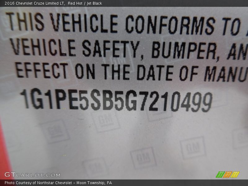 Red Hot / Jet Black 2016 Chevrolet Cruze Limited LT