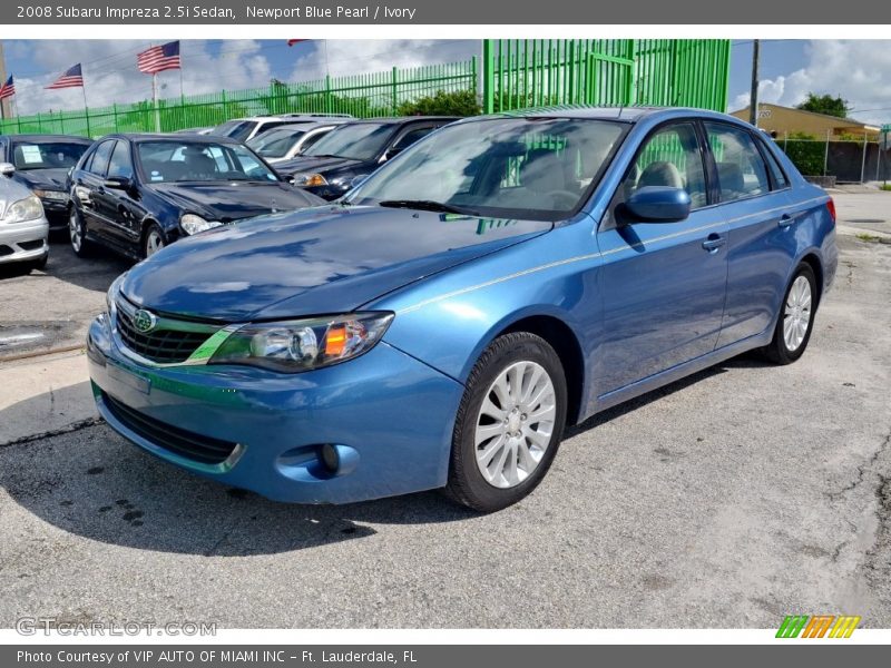 Newport Blue Pearl / Ivory 2008 Subaru Impreza 2.5i Sedan