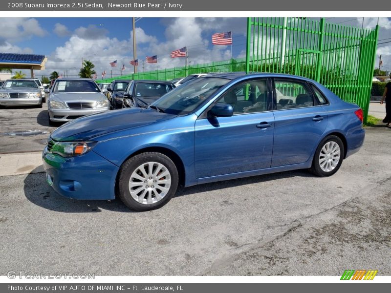 Newport Blue Pearl / Ivory 2008 Subaru Impreza 2.5i Sedan