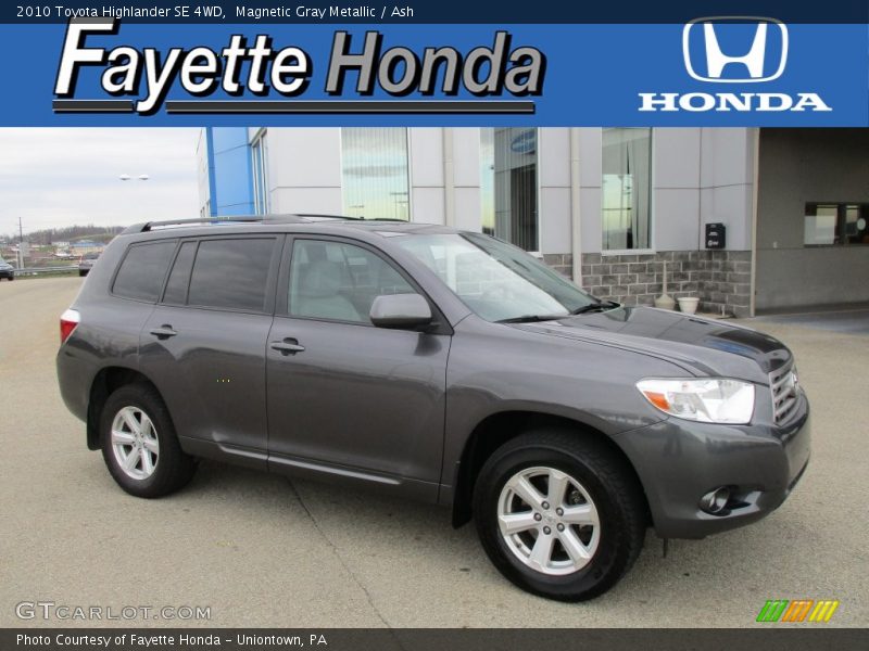 Magnetic Gray Metallic / Ash 2010 Toyota Highlander SE 4WD