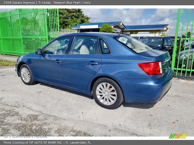 Newport Blue Pearl / Ivory 2008 Subaru Impreza 2.5i Sedan