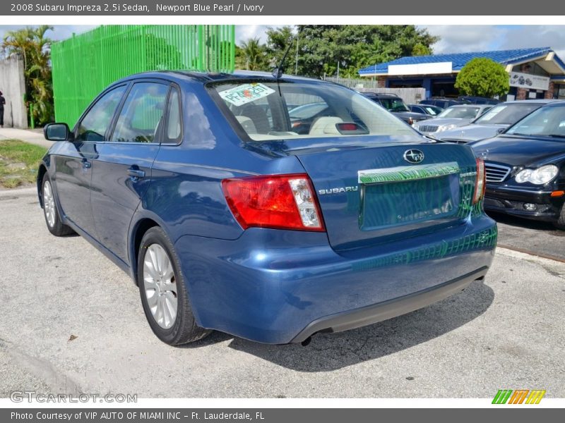 Newport Blue Pearl / Ivory 2008 Subaru Impreza 2.5i Sedan