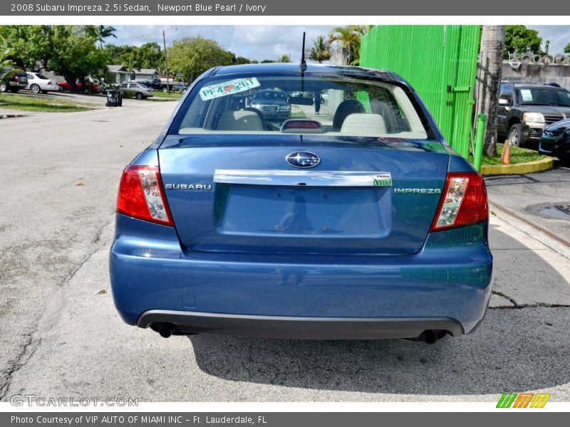 Newport Blue Pearl / Ivory 2008 Subaru Impreza 2.5i Sedan