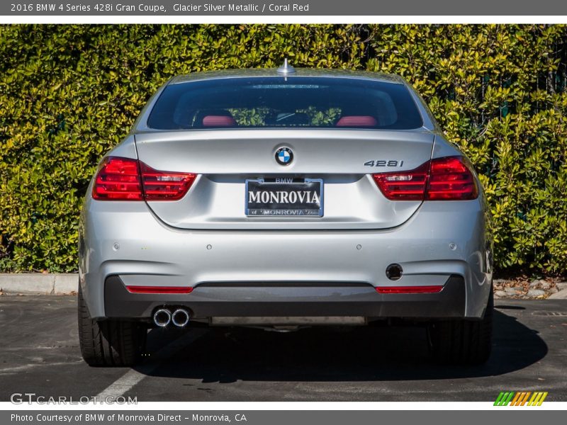 Glacier Silver Metallic / Coral Red 2016 BMW 4 Series 428i Gran Coupe