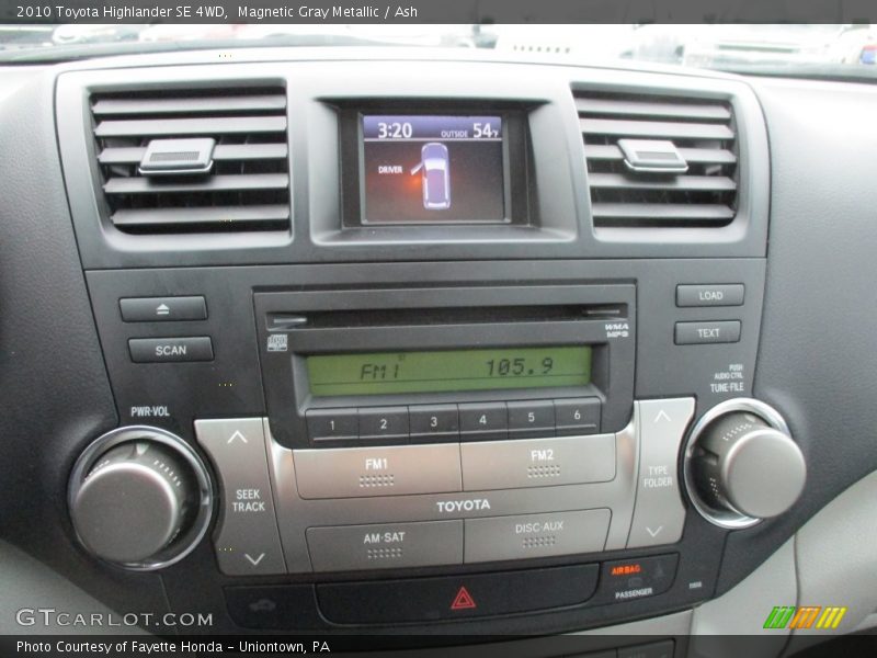 Magnetic Gray Metallic / Ash 2010 Toyota Highlander SE 4WD