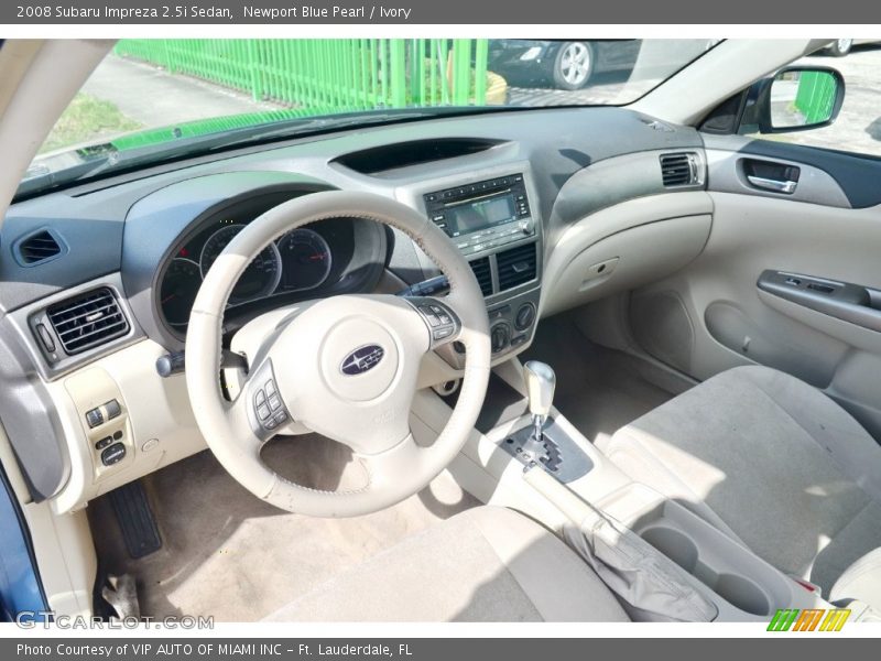 Newport Blue Pearl / Ivory 2008 Subaru Impreza 2.5i Sedan