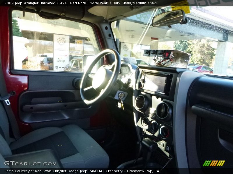Red Rock Crystal Pearl / Dark Khaki/Medium Khaki 2009 Jeep Wrangler Unlimited X 4x4
