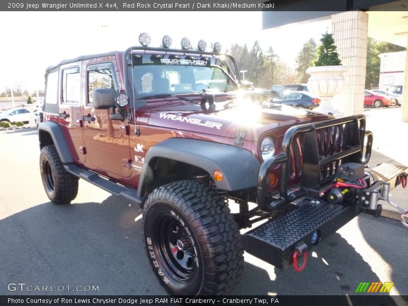 Red Rock Crystal Pearl / Dark Khaki/Medium Khaki 2009 Jeep Wrangler Unlimited X 4x4
