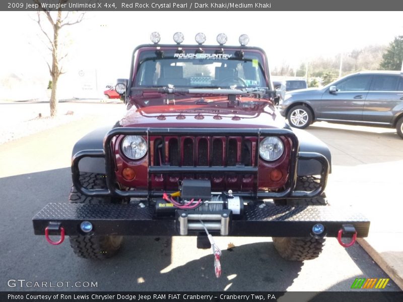 Red Rock Crystal Pearl / Dark Khaki/Medium Khaki 2009 Jeep Wrangler Unlimited X 4x4