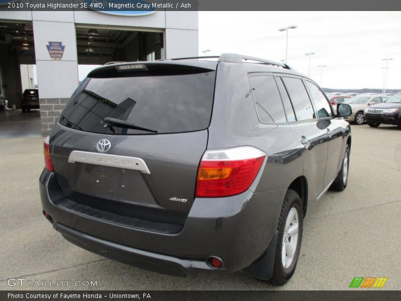 Magnetic Gray Metallic / Ash 2010 Toyota Highlander SE 4WD