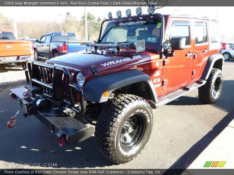 Red Rock Crystal Pearl / Dark Khaki/Medium Khaki 2009 Jeep Wrangler Unlimited X 4x4