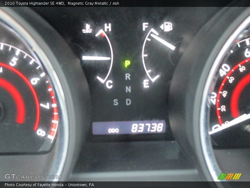 Magnetic Gray Metallic / Ash 2010 Toyota Highlander SE 4WD