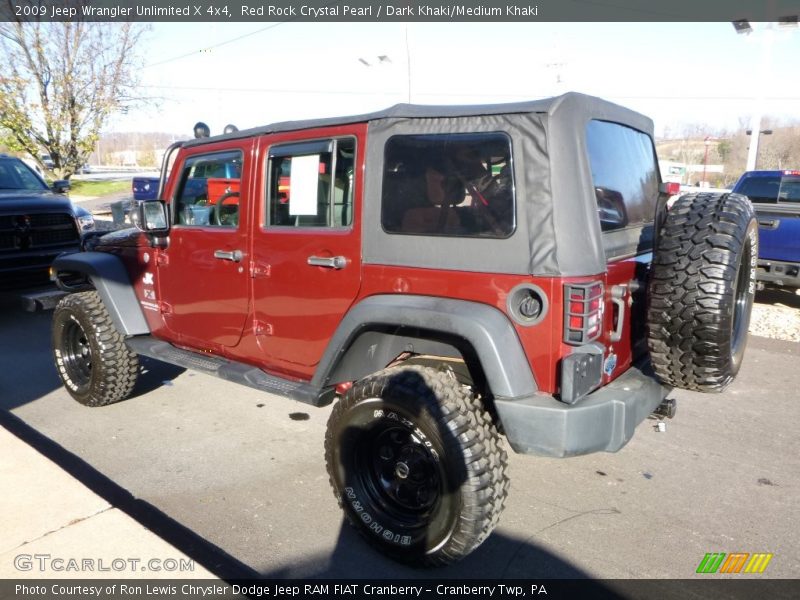 Red Rock Crystal Pearl / Dark Khaki/Medium Khaki 2009 Jeep Wrangler Unlimited X 4x4