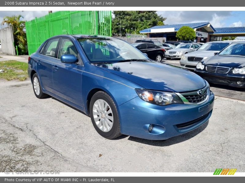 Newport Blue Pearl / Ivory 2008 Subaru Impreza 2.5i Sedan