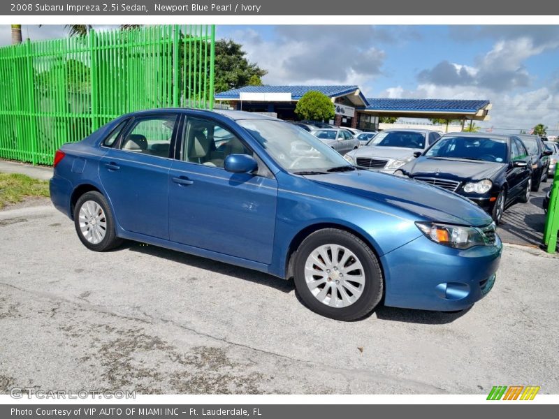 Newport Blue Pearl / Ivory 2008 Subaru Impreza 2.5i Sedan