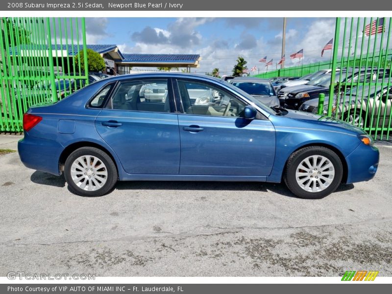 Newport Blue Pearl / Ivory 2008 Subaru Impreza 2.5i Sedan
