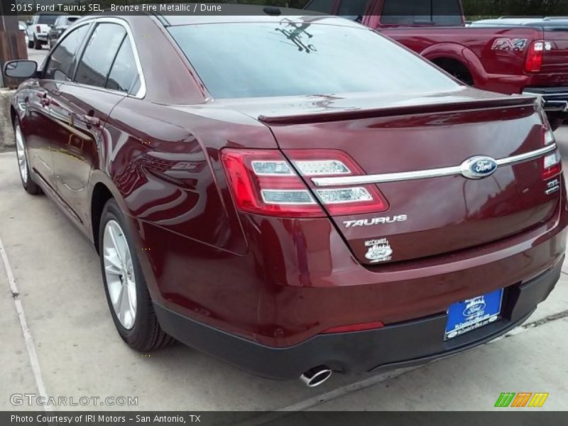 Bronze Fire Metallic / Dune 2015 Ford Taurus SEL