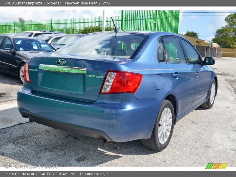 Newport Blue Pearl / Ivory 2008 Subaru Impreza 2.5i Sedan