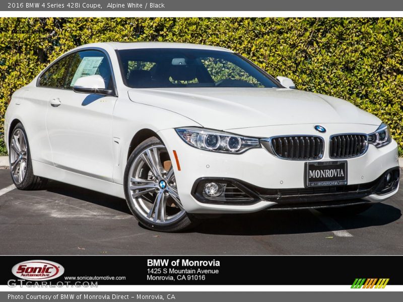 Alpine White / Black 2016 BMW 4 Series 428i Coupe