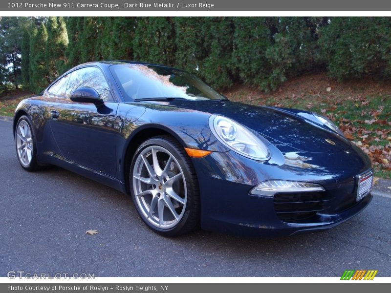 Dark Blue Metallic / Luxor Beige 2012 Porsche New 911 Carrera Coupe