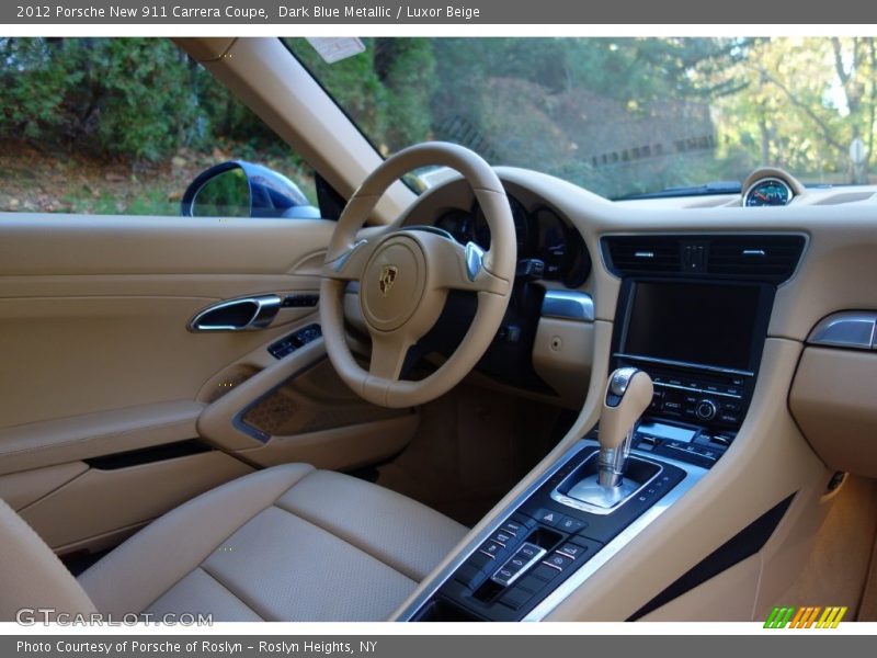Dark Blue Metallic / Luxor Beige 2012 Porsche New 911 Carrera Coupe